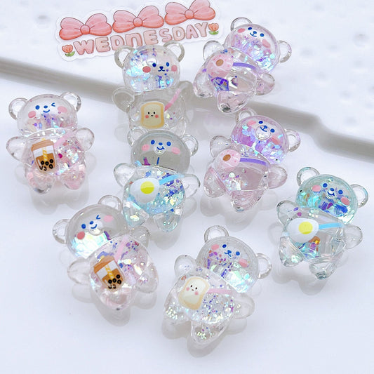 Cute Bear Beaded Charm