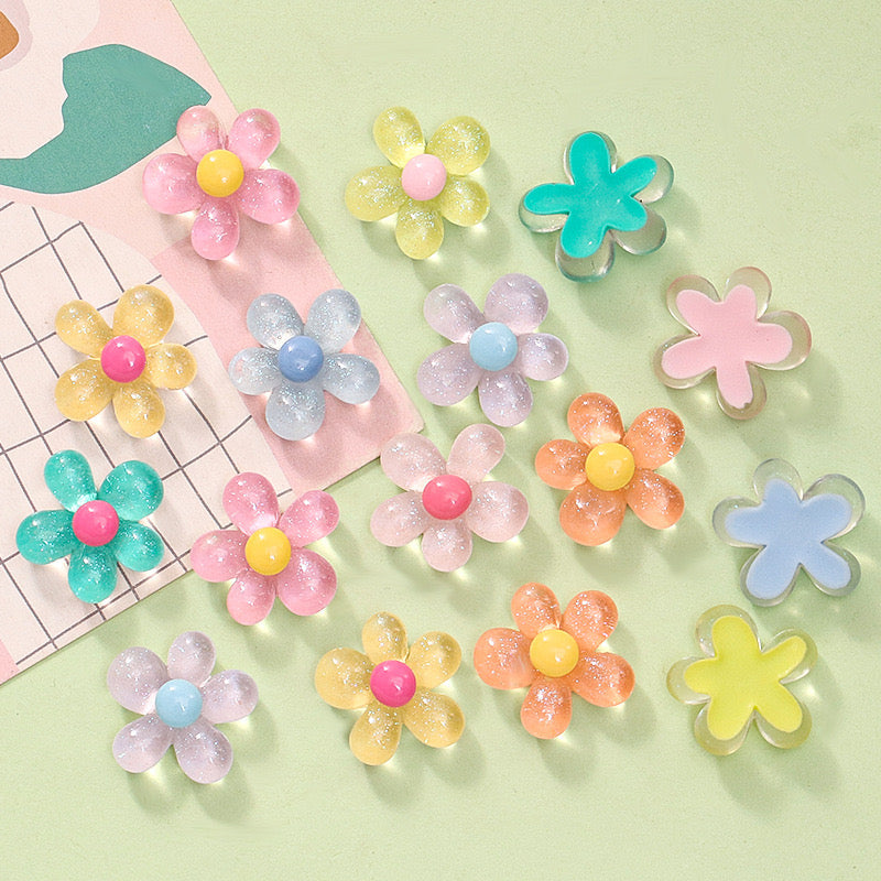 Transparent Flower Charms