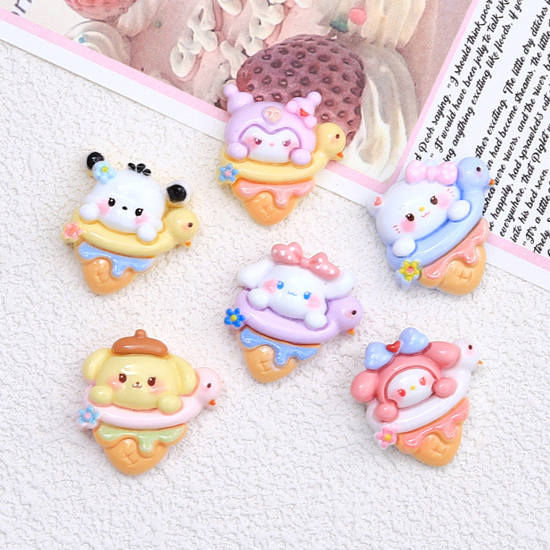 Sanrio Eating Icecream Charms