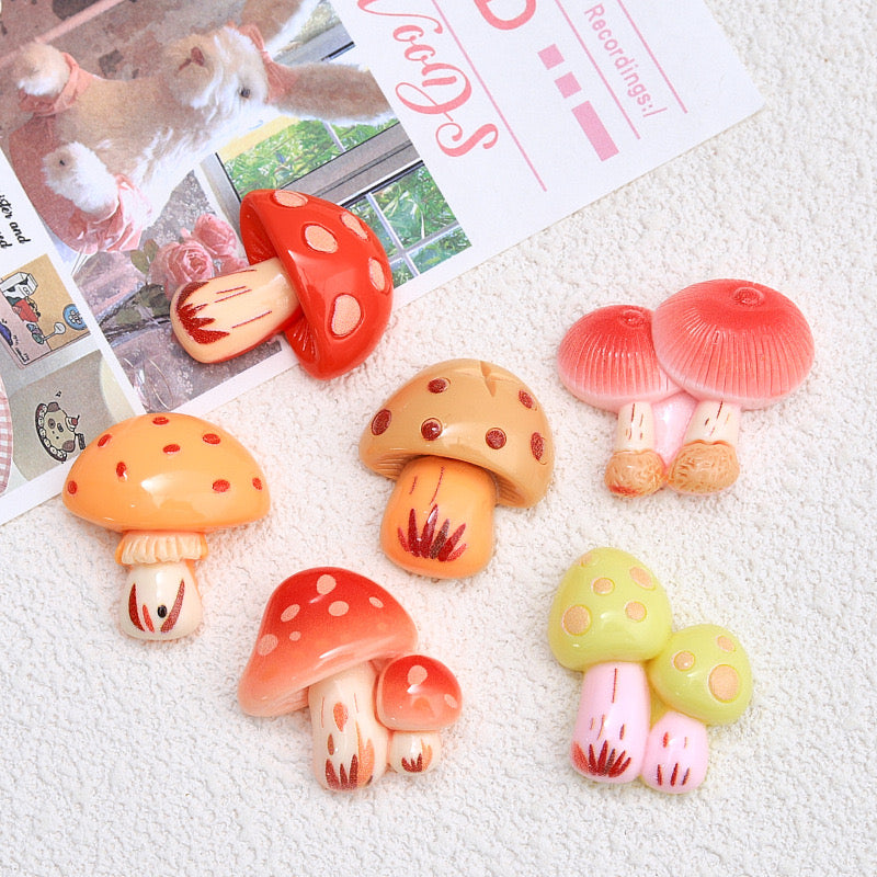 Cartoon Mushroom Charms