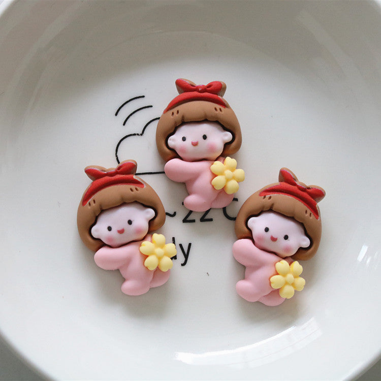 10 PCS Cartoon Resin Charms for DIY Crafts