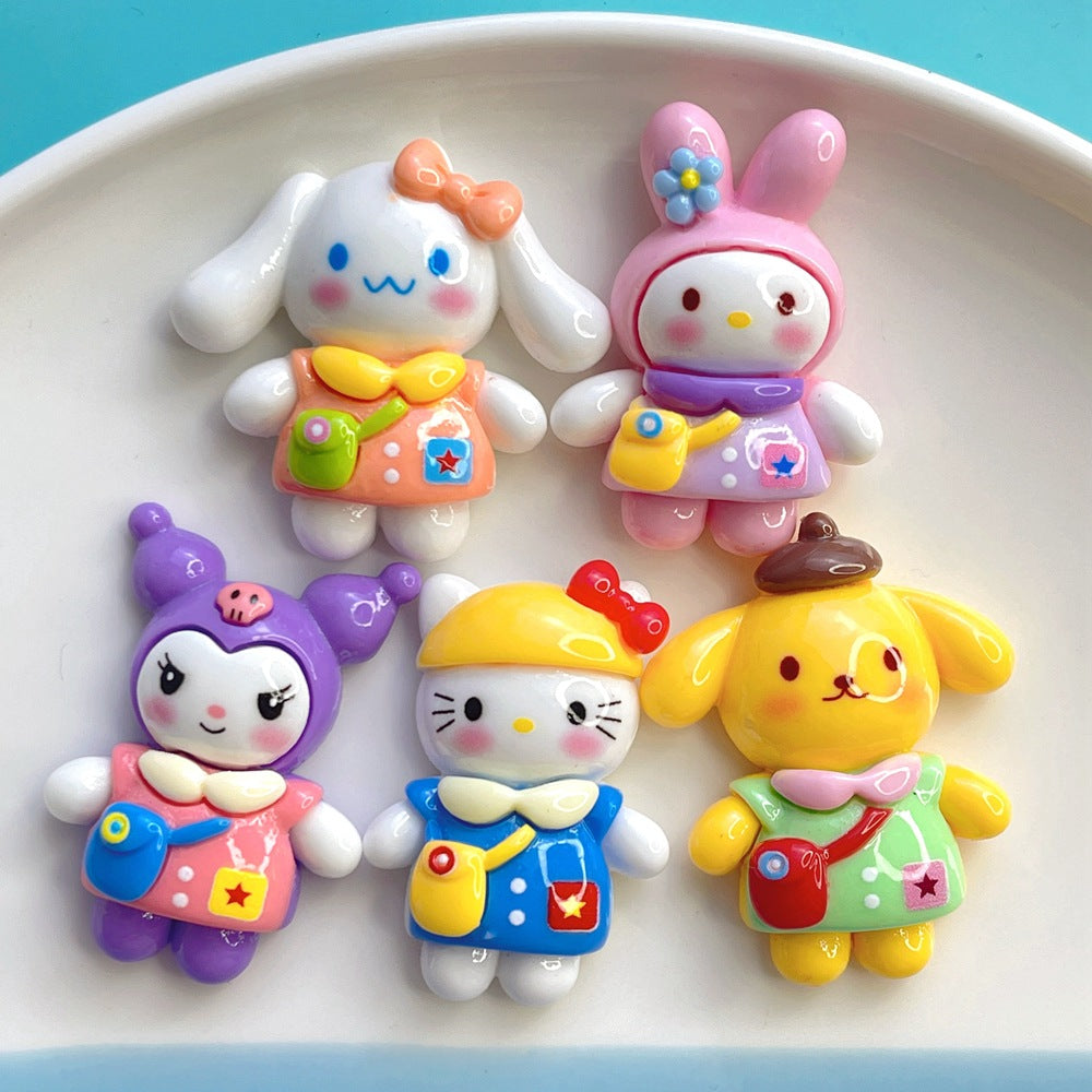 10 PCS Large Cartoon Resin Charms