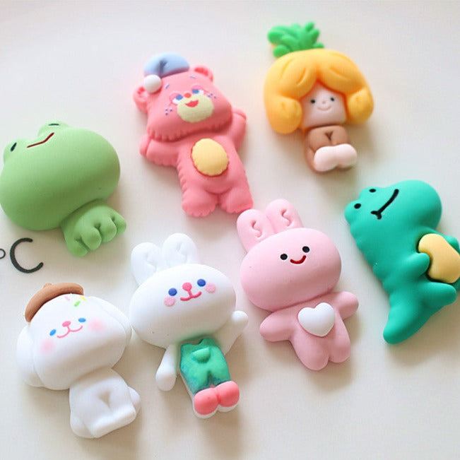 10 PCS Cartoon Miniatures|Resin Charms for DIY Crafts