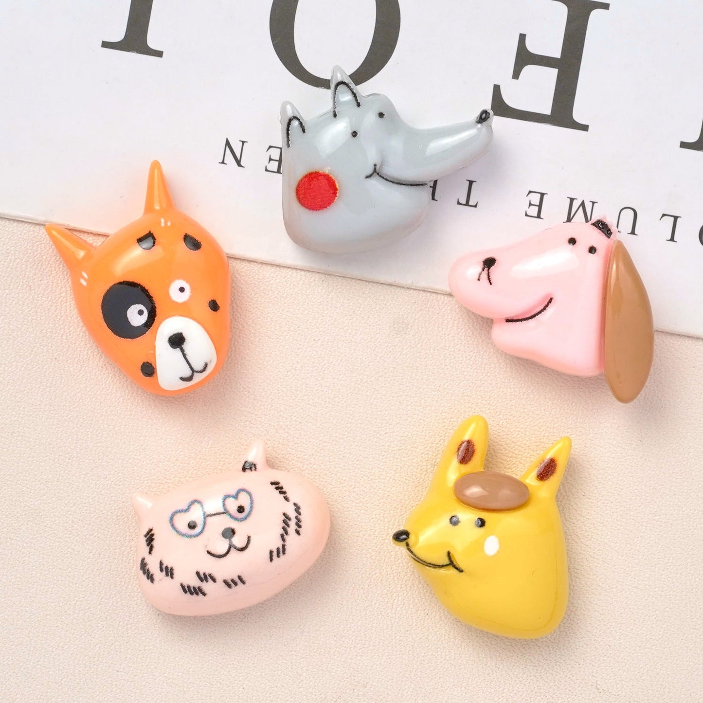 10 PCS Cartoon Resin Charms