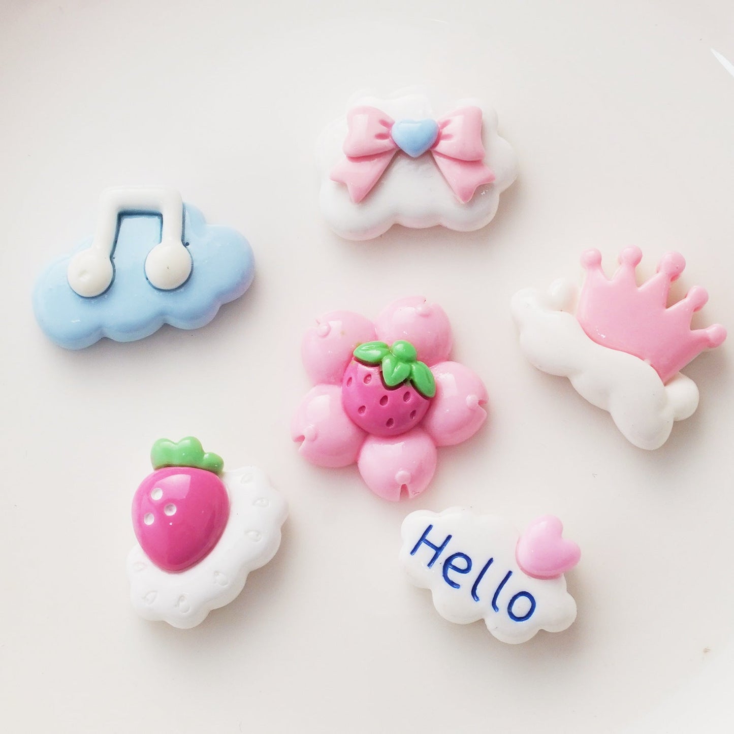 10 PCS Cartoon Resin Charms for DIY Crafts