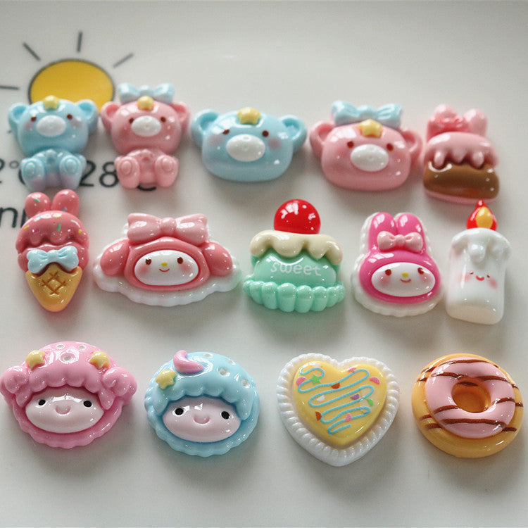 10 PCS Cartoon Miniatures|Resin Charms for DIY Crafts