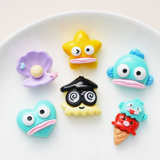 10 PCS Cartoon Resin Charms