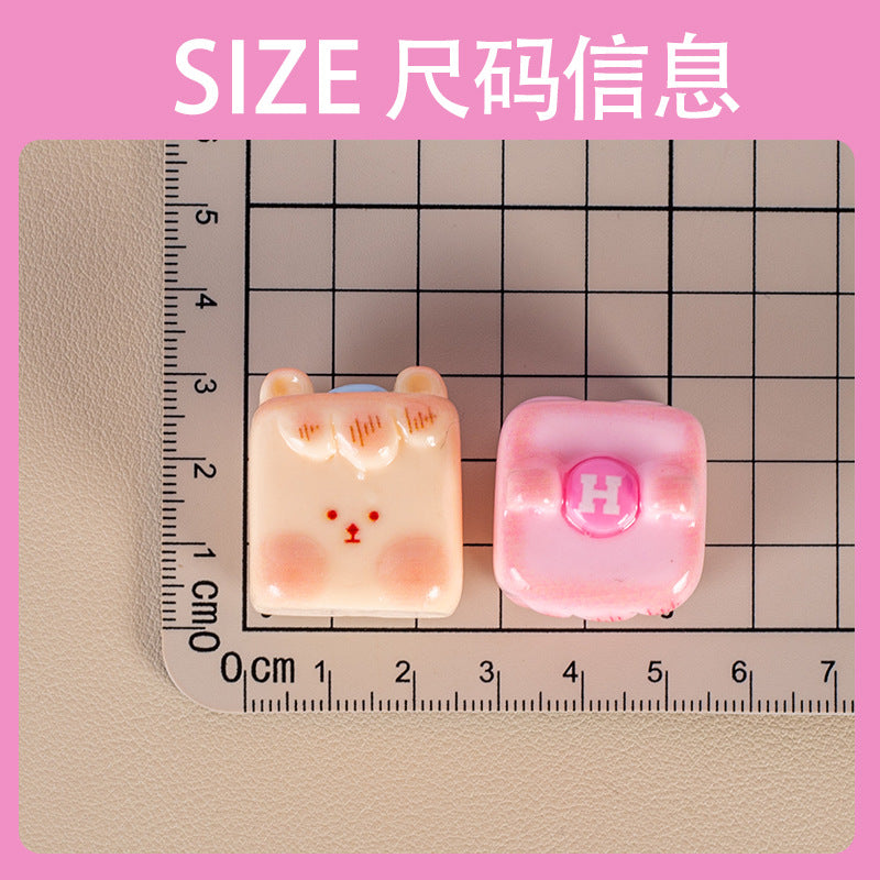 10 PCS Cartoon Resin Charms