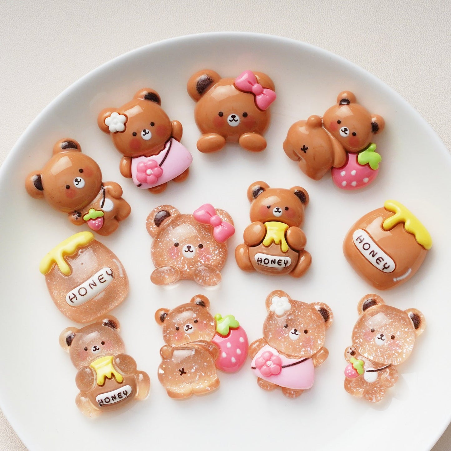 10 PCS Cartoon Resin Charms for DIY Crafts