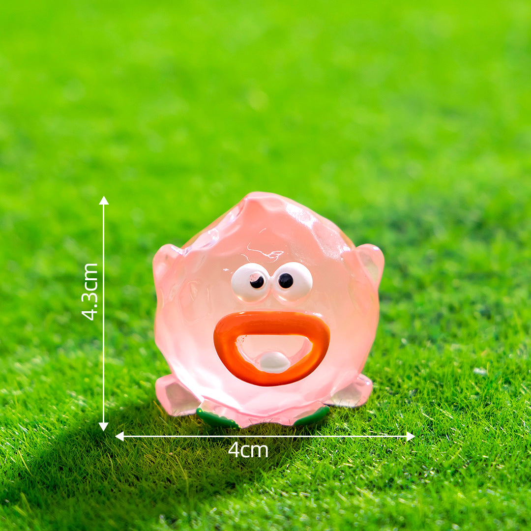 10/pcs Big Mouth Vegetable Cartoon Nail Keychain Pendant DIY Resin