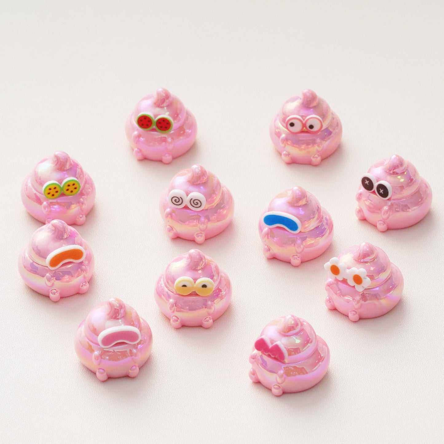 10 PCS Cartoon Resin Charms for DIY Crafts