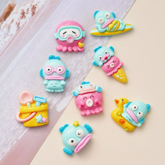 10 PCS Cartoon Resin Charms