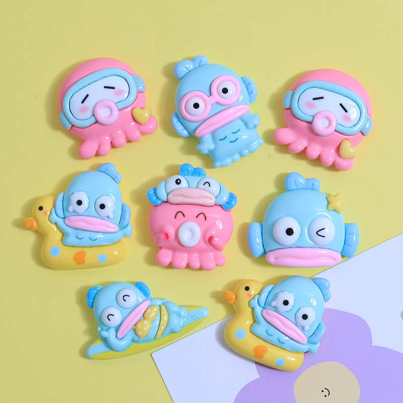 10 PCS Large Cartoon Resin Charms