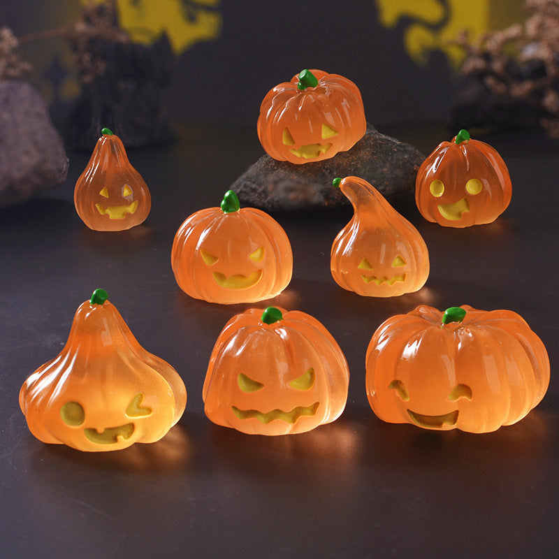 10Pcs/Halloween Luminous Jack-o-lantern