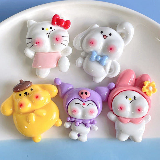 10 PCS Large Cartoon Resin Charms