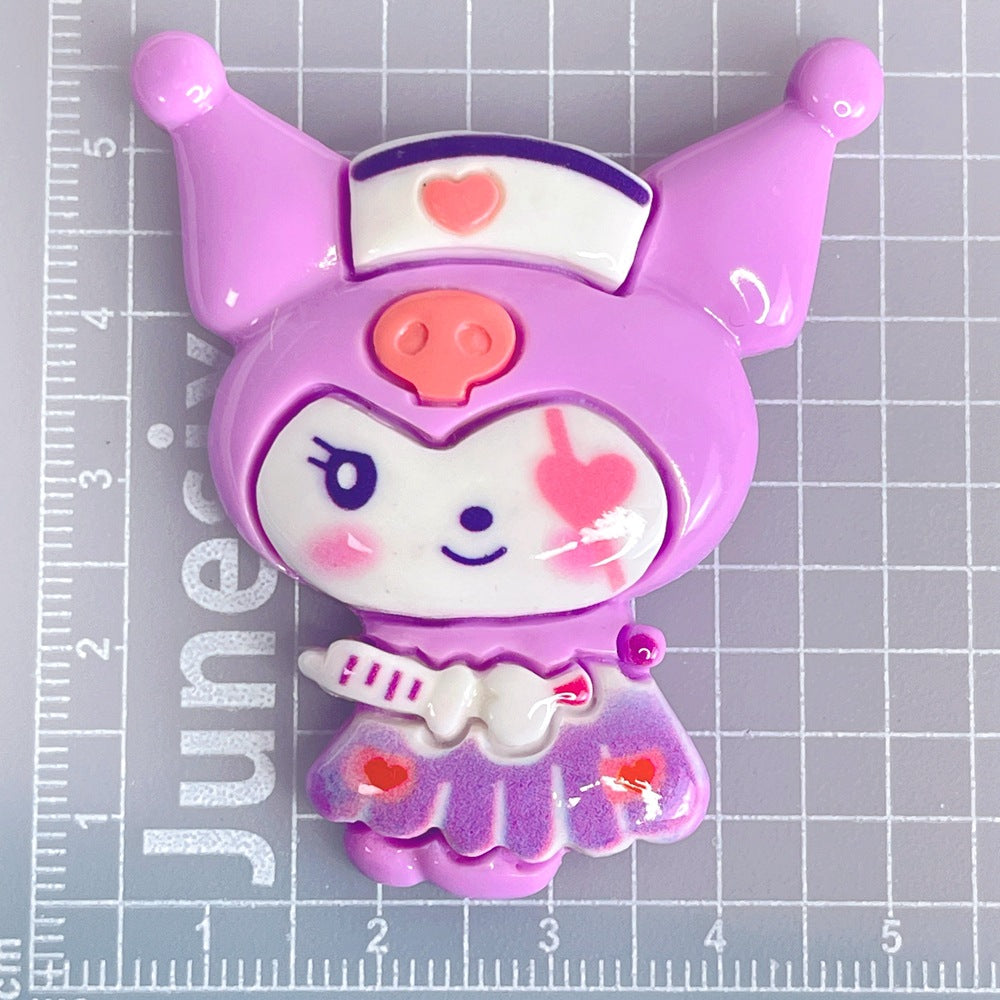 10 PCS Large Cartoon Resin Charms