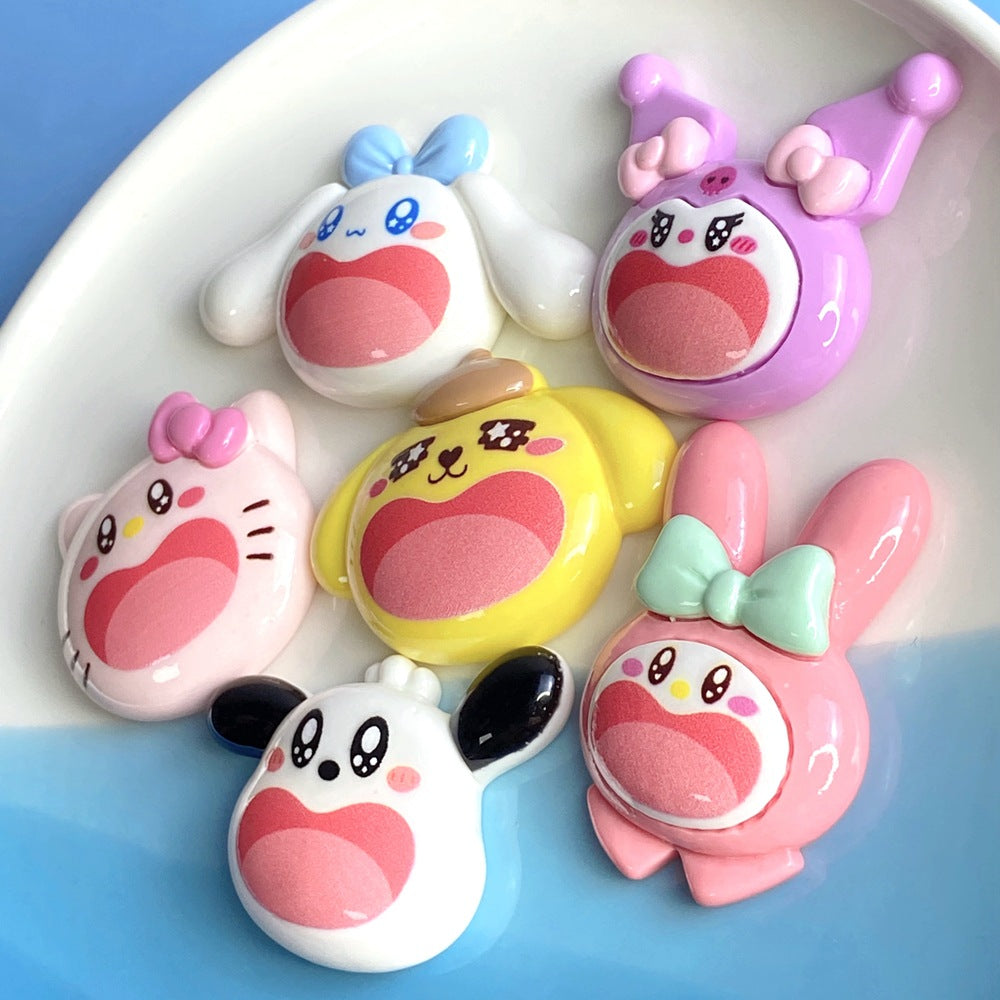 10 PCS Large Cartoon Resin Charms