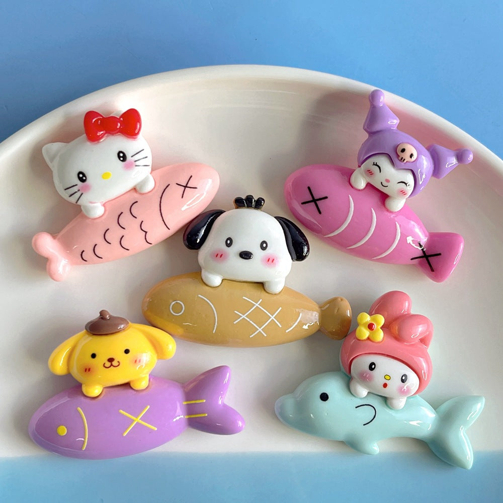 10 PCS Large Cartoon Resin Charms