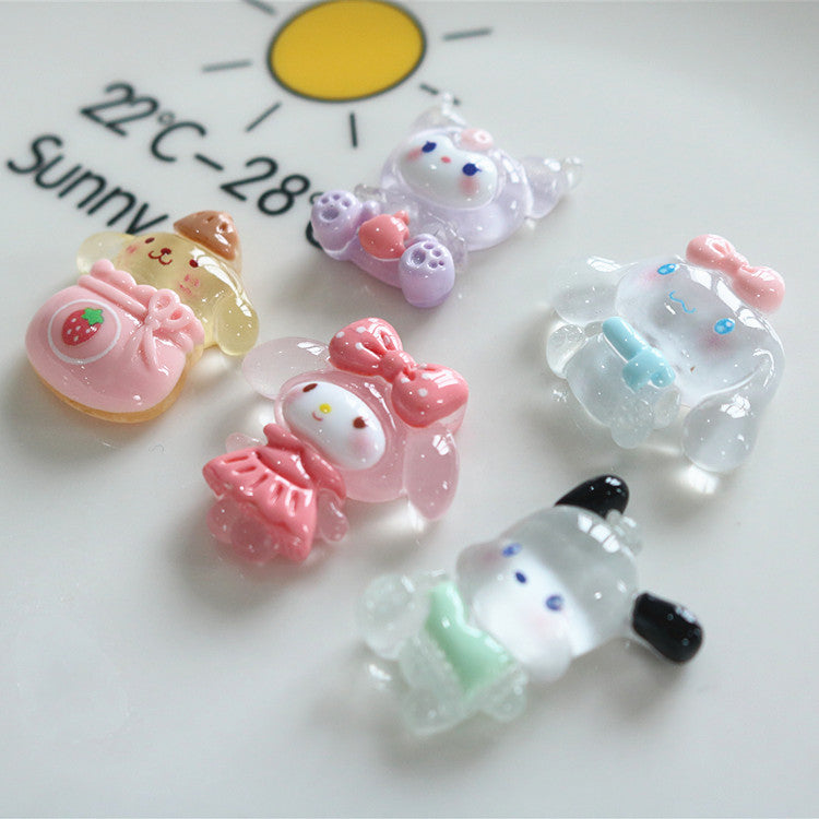 10 PCS Cartoon Miniatures|Resin Charms for DIY Crafts