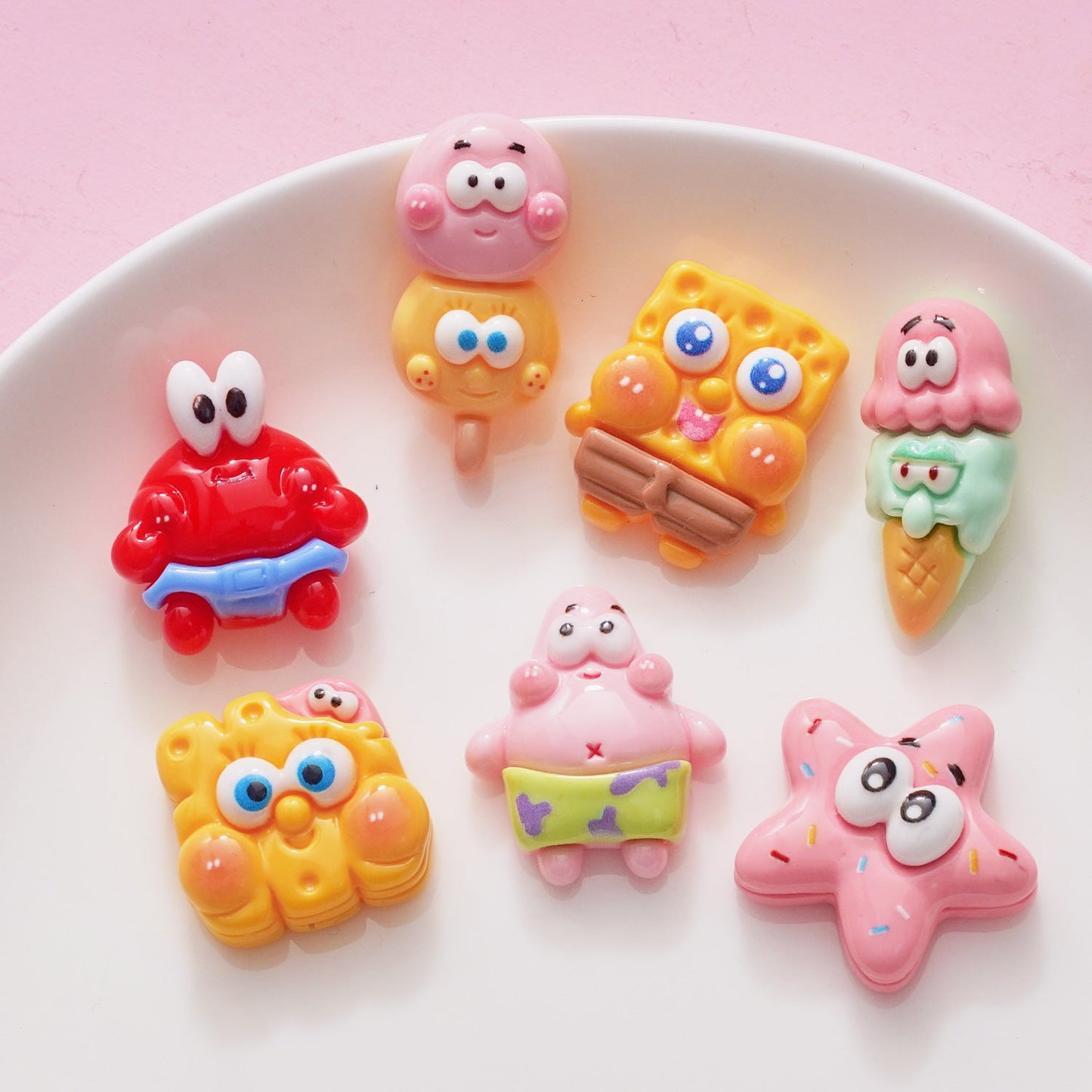 10 PCS Cartoon Resin Charms for DIY Crafts