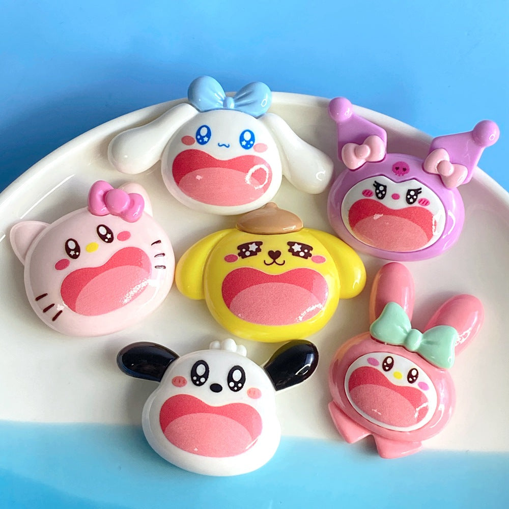 10 PCS Large Cartoon Resin Charms