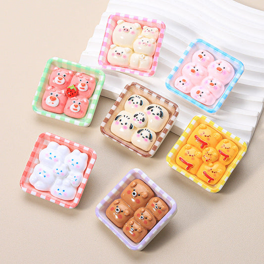 10 PCS Cartoon Resin Charms