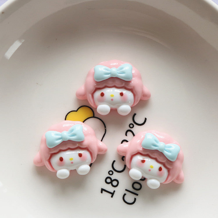 10 PCS Cartoon Resin Charms for DIY Crafts