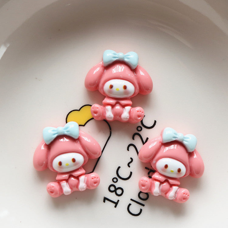 10 PCS Cartoon Resin Charms for DIY Crafts