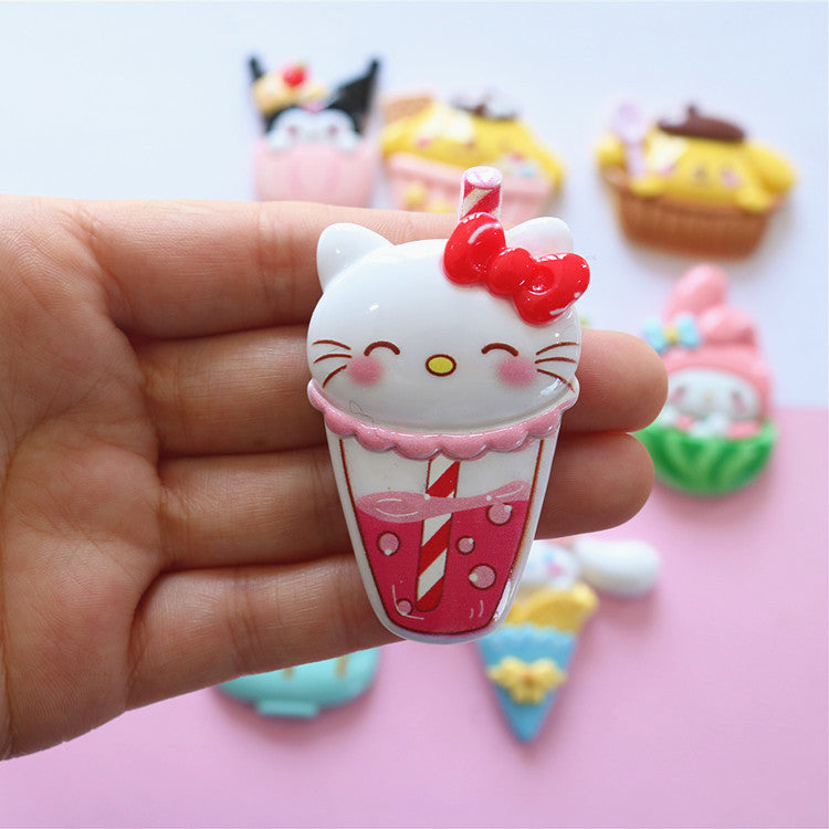 10 PCS Large Cartoon Resin Charms