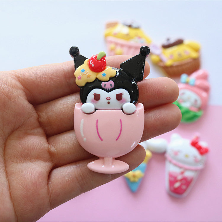 10 PCS Large Cartoon Resin Charms