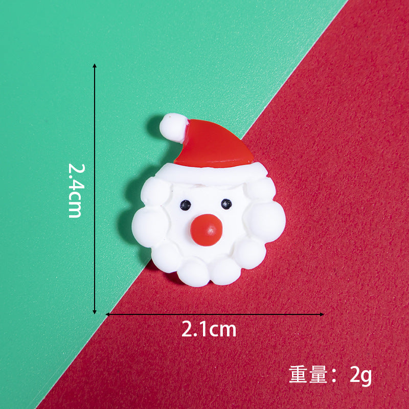 20pcs / Flat Christmas Cartoon DIY Resin Accessories