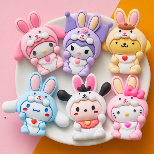 10 PCS Large Cartoon Resin Charms