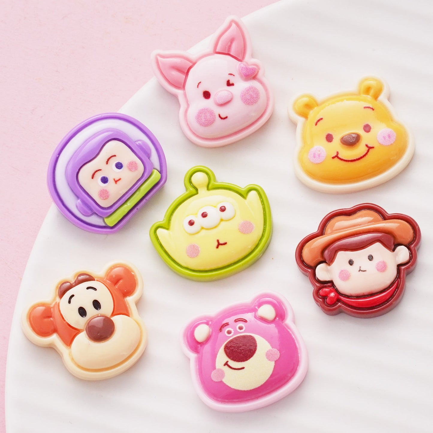 10 PCS Cartoon Resin Charms for DIY Crafts