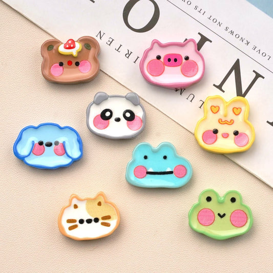 10 PCS Cartoon Resin Charms