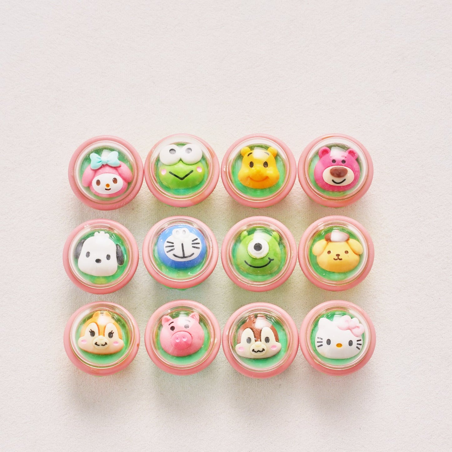 10 PCS Cartoon Resin Charms for DIY Crafts