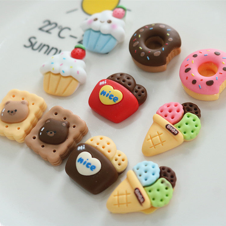 10 PCS Cartoon Resin Charms for DIY Crafts