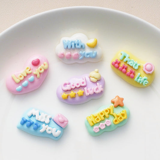 10 PCS Cartoon Resin Charms