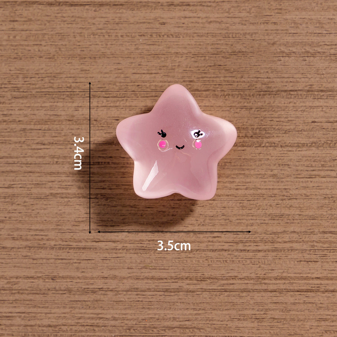 15pcs / Luminous Cartoon Stars Moon Clouds DIY Jewelry Resin Accessories