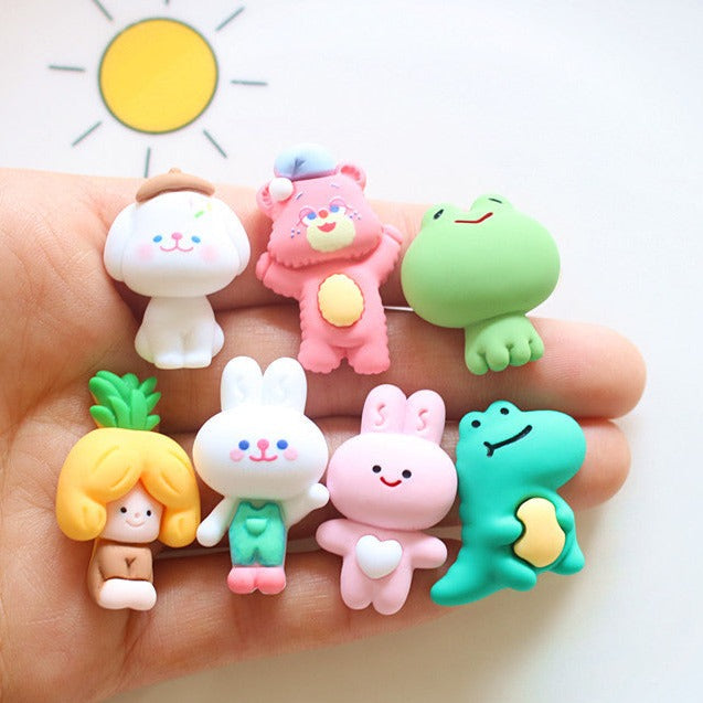 10 PCS Cartoon Miniatures|Resin Charms for DIY Crafts