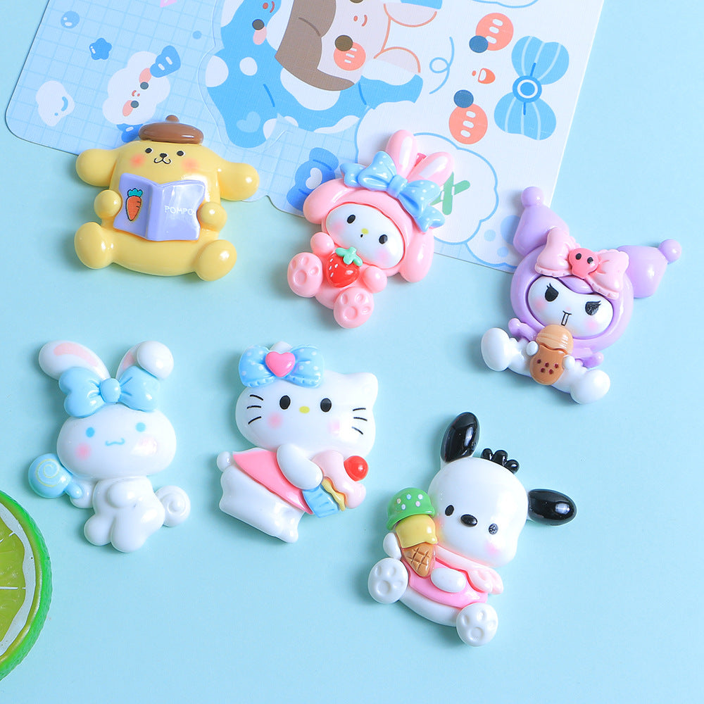 10 PCS Large Cartoon Resin Charms