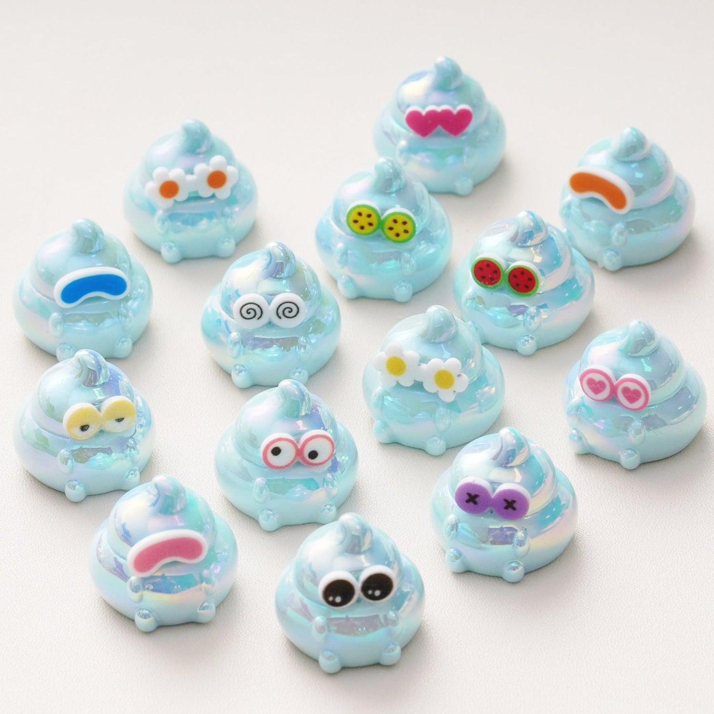 10 PCS Cartoon Resin Charms for DIY Crafts