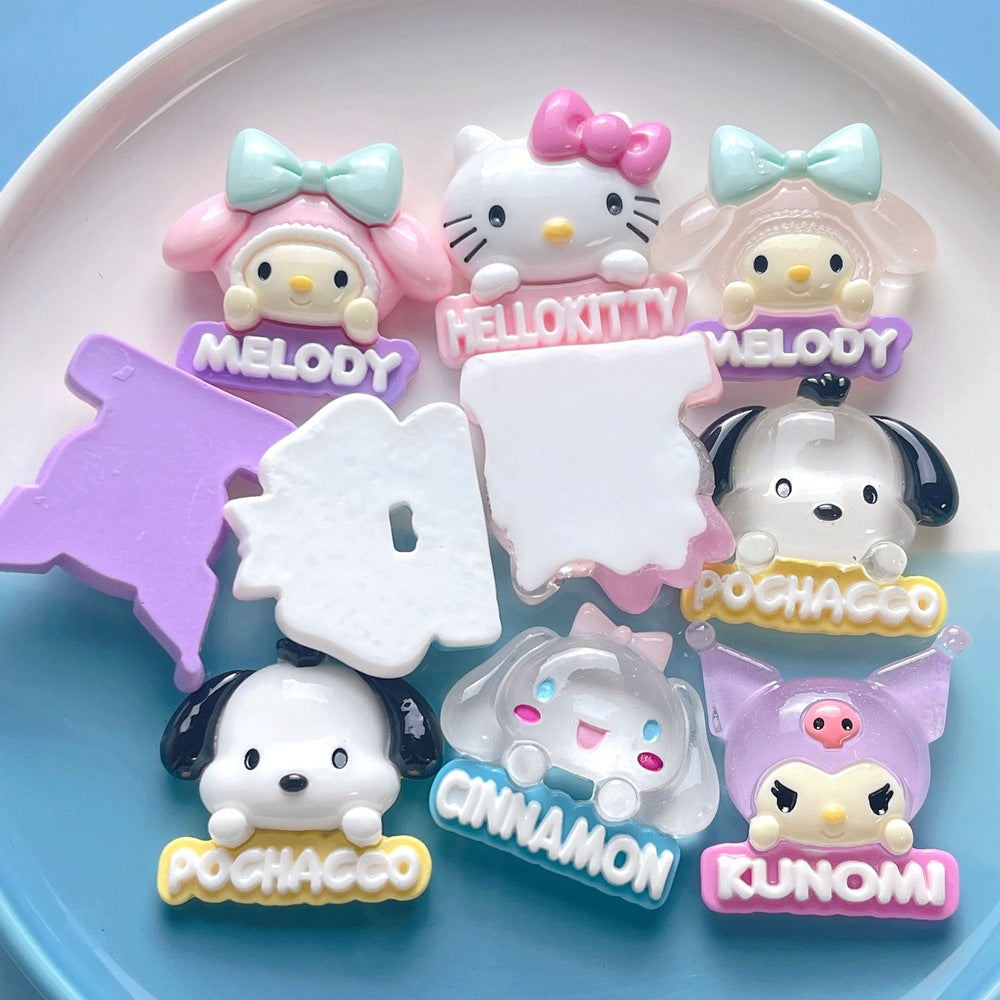 10 PCS Large Cartoon Resin Charms