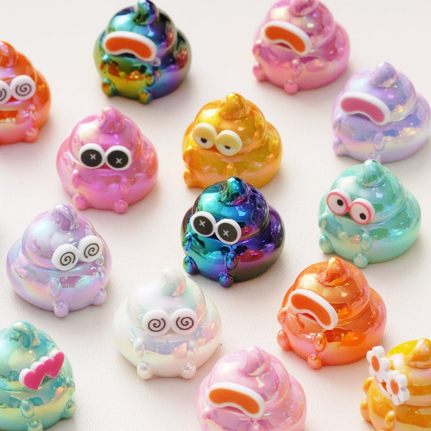 10 PCS Cartoon Resin Charms for DIY Crafts