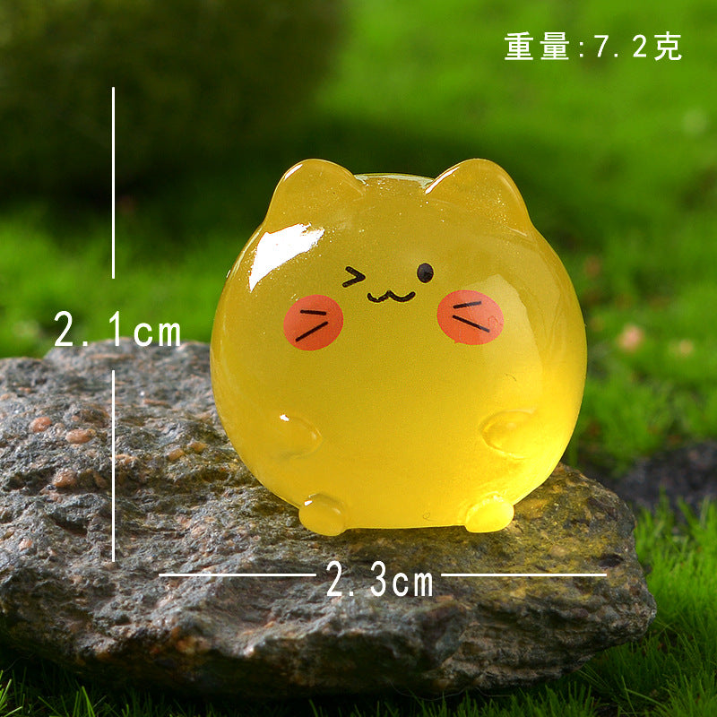 10Pcs Luminous Kitten Ornament