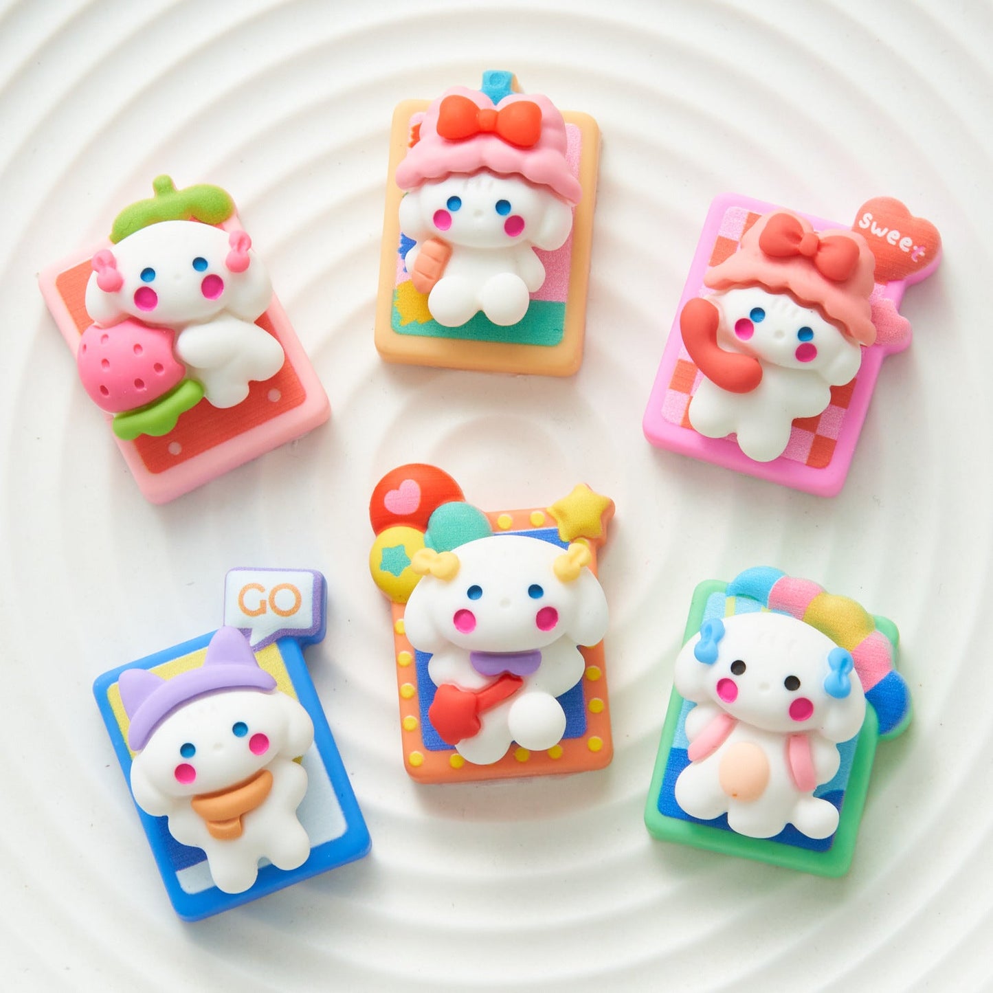 10 PCS Cartoon Resin Charms