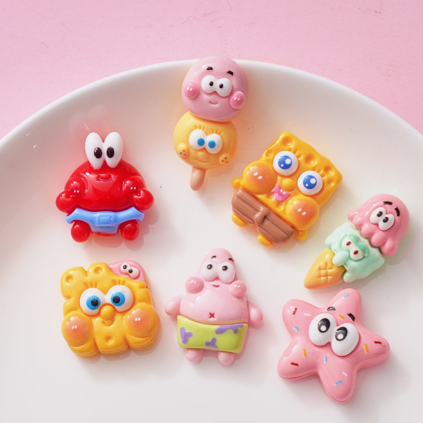 10 PCS Cartoon Resin Charms for DIY Crafts