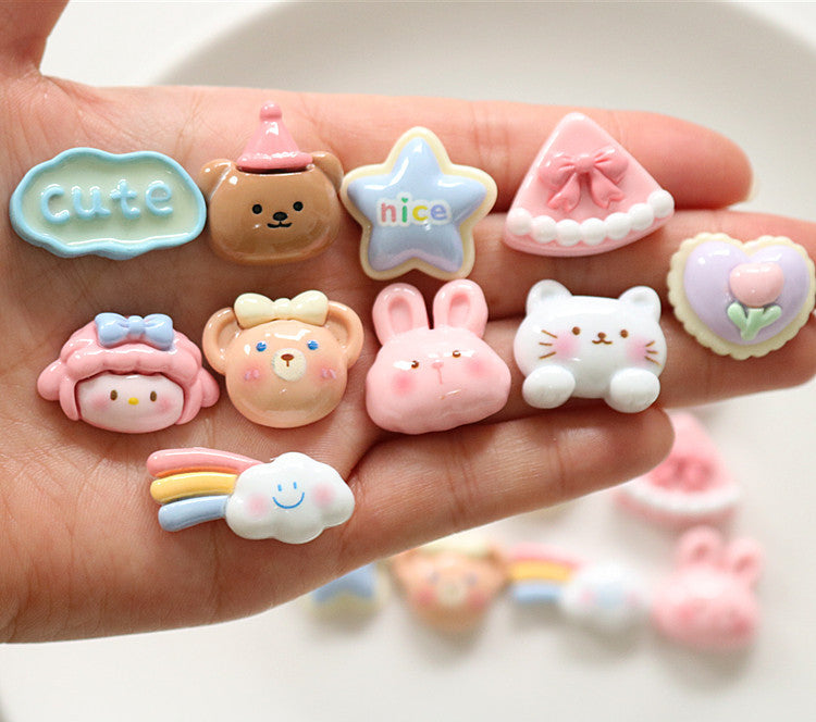 10 PCS Kawaii Miniatures|Resin Charms for DIY Crafts