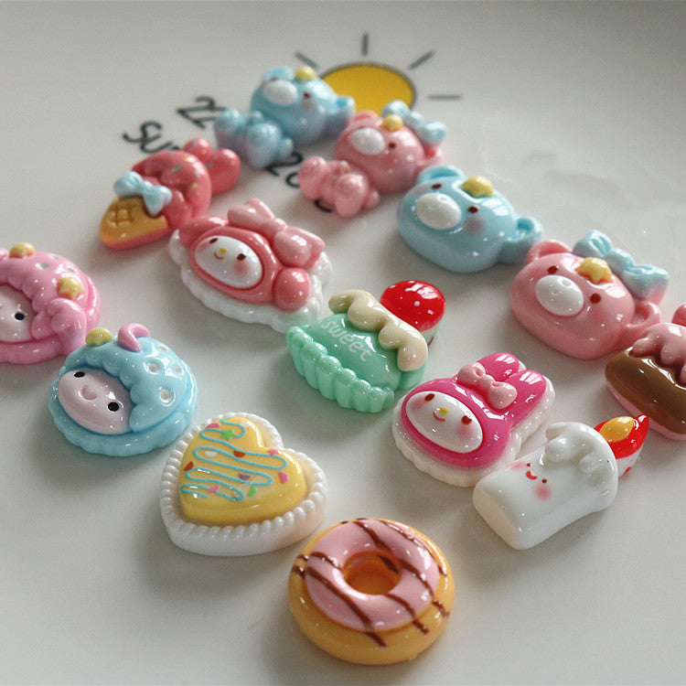 10 PCS Cartoon Miniatures|Resin Charms for DIY Crafts