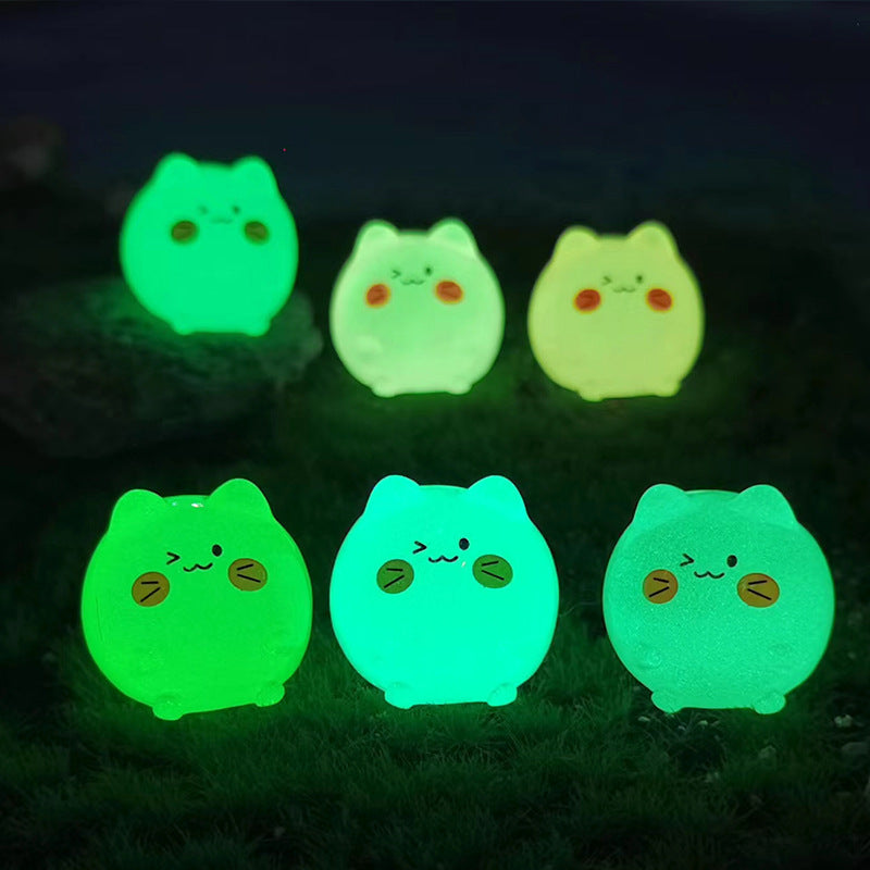 10Pcs Luminous Kitten Ornament