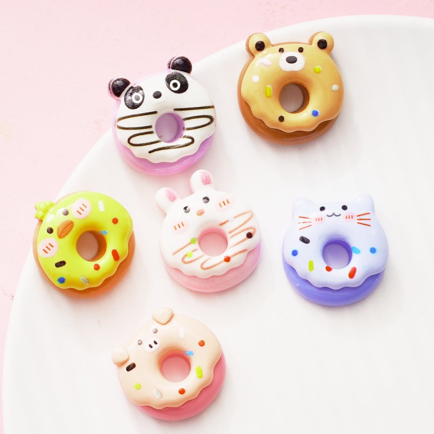 10 PCS Cartoon Resin Charms for DIY Crafts